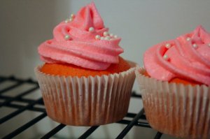 Pink Champagne Cupcakes with Strawberry Champagne Frosting