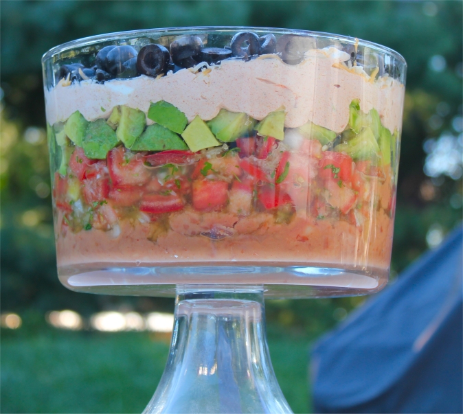 Seven Layer Dip for Mexican Fiesta