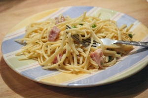 Creamy Ham Linguine