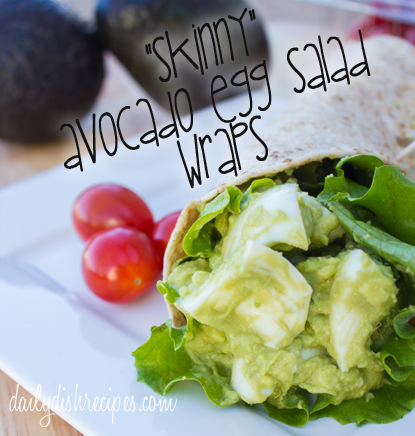 Skinny Avocado Egg Salad Wraps