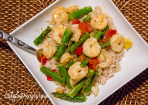 Meyer Lemon-Garlic Shrimp Asparagus Brown Rice 1