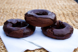 Chocolate Rum Donuts with Chocolate Rum Ganache Glaze