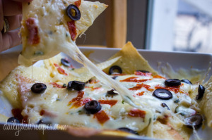 Italian Nachos with Pepperoni and Black Olives 2