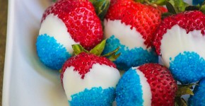 Red White Blue Patriotic Dipped Strawberries Recipes