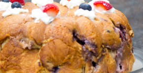 Strawberry Blueberry Monkey Bread Stuffed