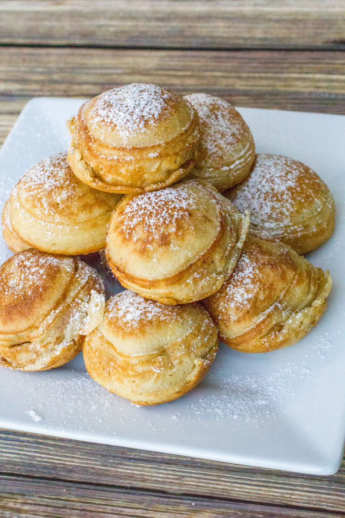 Reese’s Banana Peanut Butter Chocolate Stuffed Ebelskivers (Danish Pancakes)