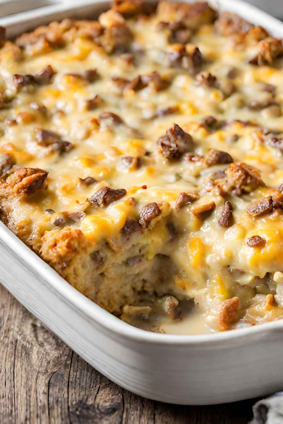 Sausage and Egg Breakfast Casserole Vertical