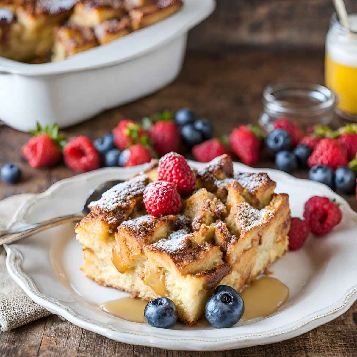 Overnight French Toast Casserole with Berries