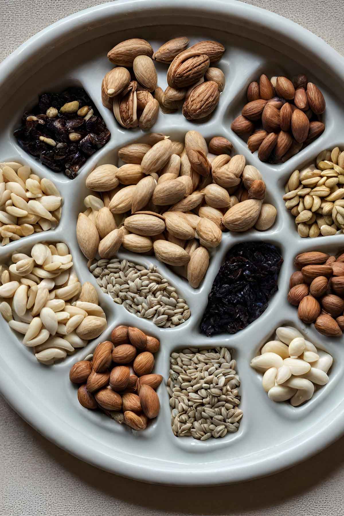 Seed and Nut Tray 10 calorie snacks clean eating version