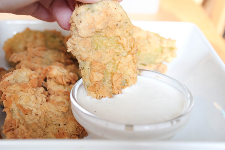 Homemade Fried Pickles with From Scratch Buttermilk Ranch
