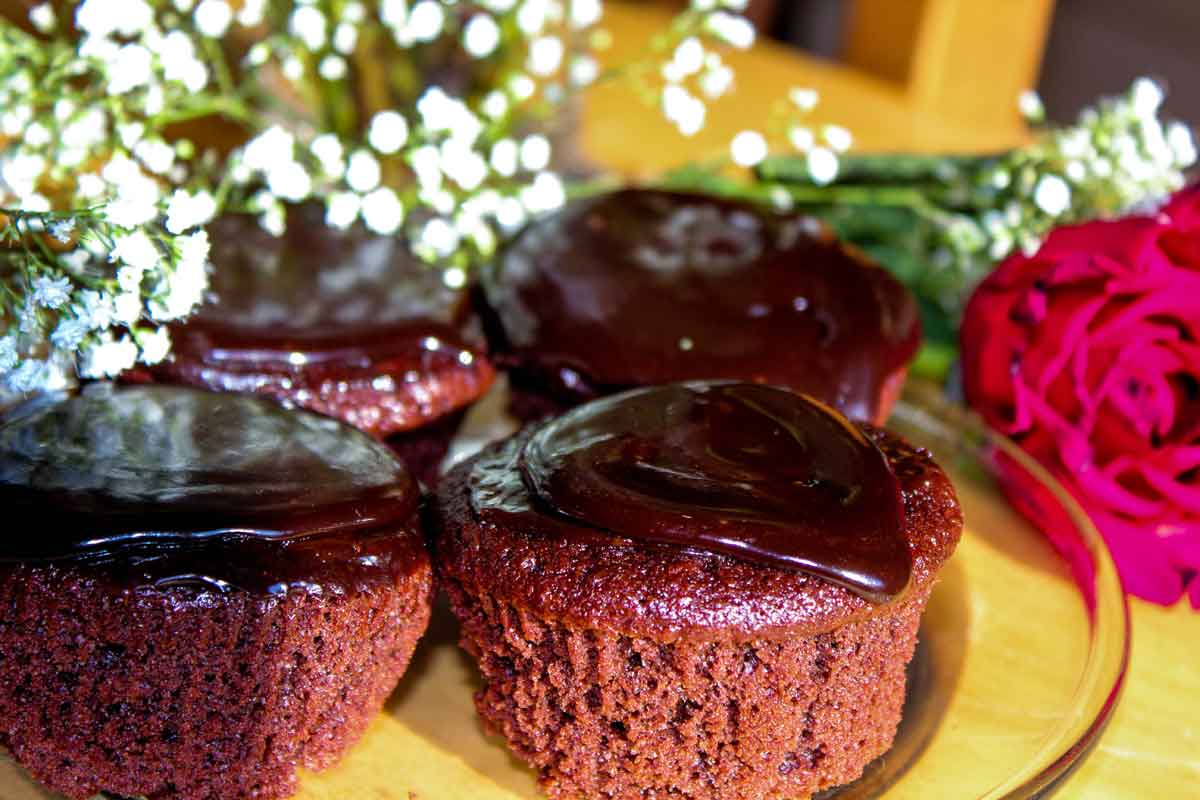 Triple Chocolate Cupcakes with Chocolate Ganache Recipe Hero