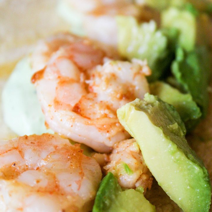 Easy Shrimp Tacos with Jalapeno Ranch Sauce