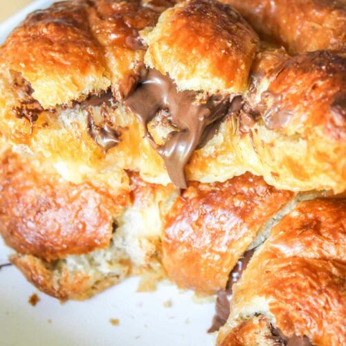 Brown Butter Fried Nutella Banana Croissant Sandwiches - Heather