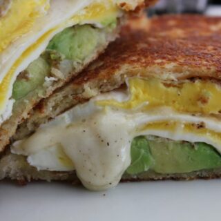 Grilled Avocado and Egg Melt Sandwich