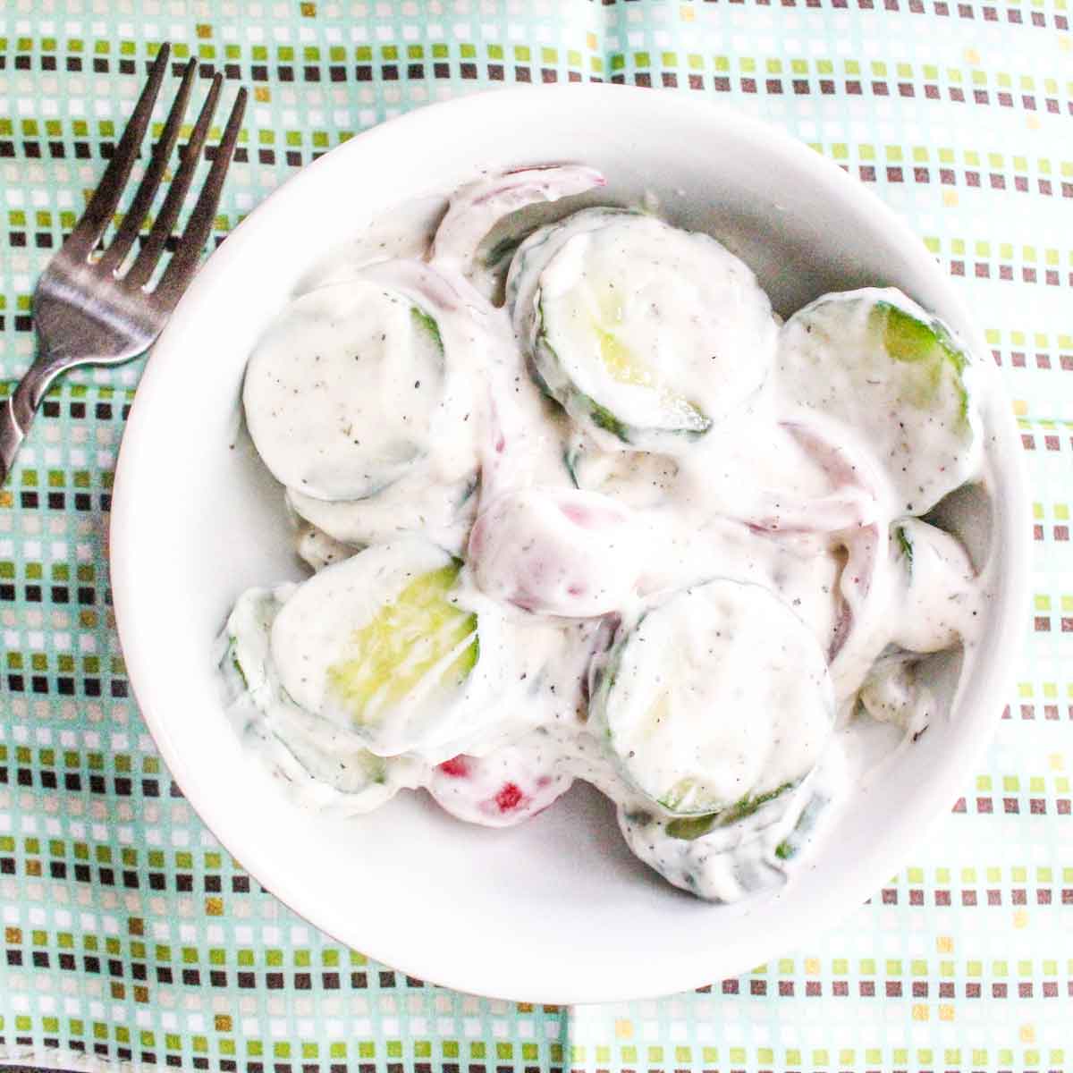 Creamy Cucumber Salad Featured Image
