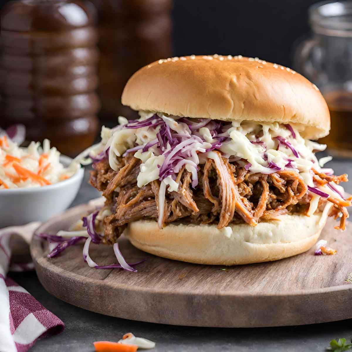 Paula Deen's Slow Cooker Pulled Pickled Pork Sandwiches