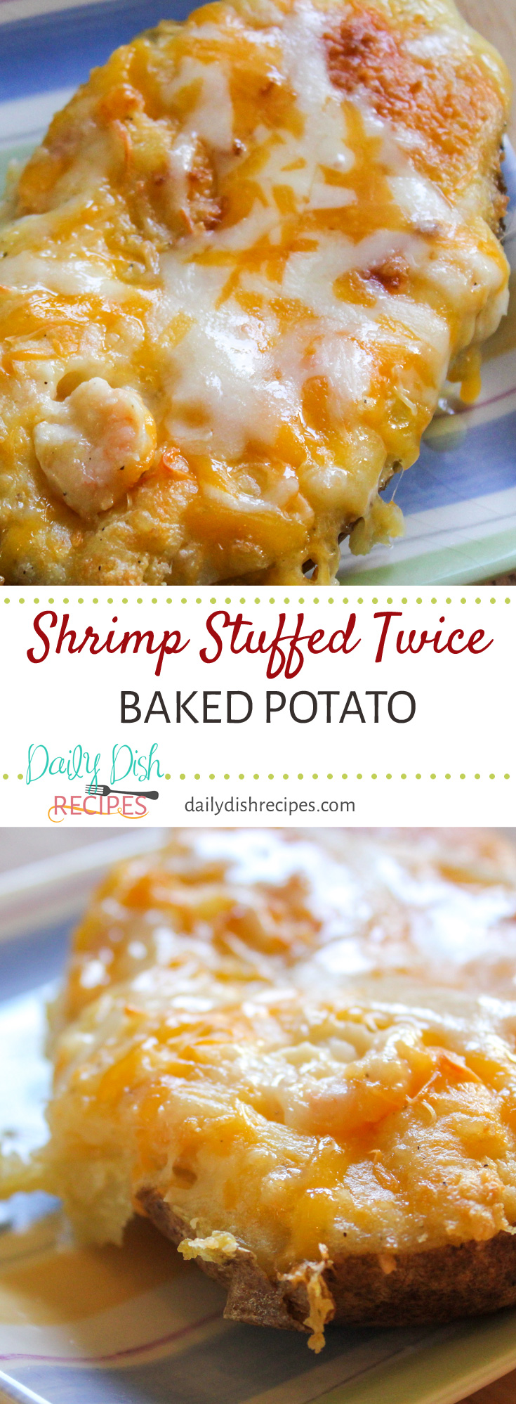 Shrimp Stuffed Twice Baked Potatoes | Daily Dish Recipes