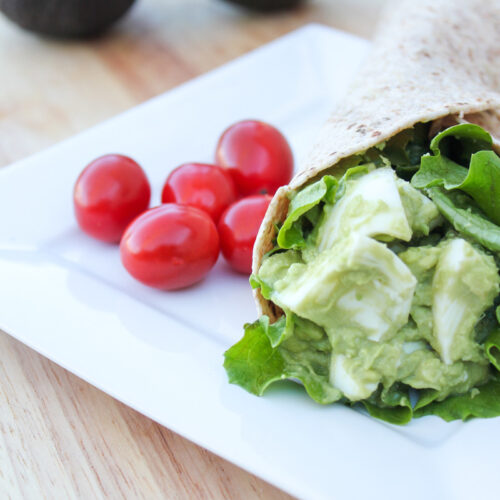 Skinny Avocado Egg Salad Wraps