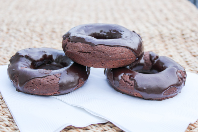 Chocolate Rum Donuts with Chocolate Rum Ganache Glaze