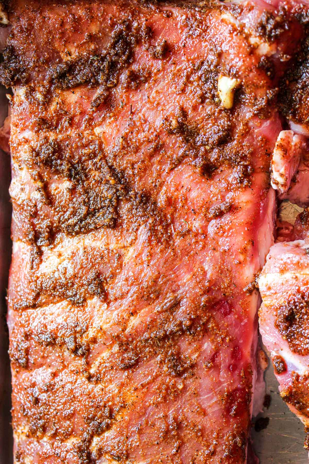 rubbed down Easy Grilled Pork Ribs