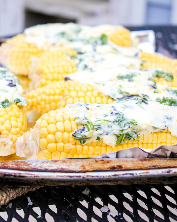 Grilled Corn with Garlic Herb Butter