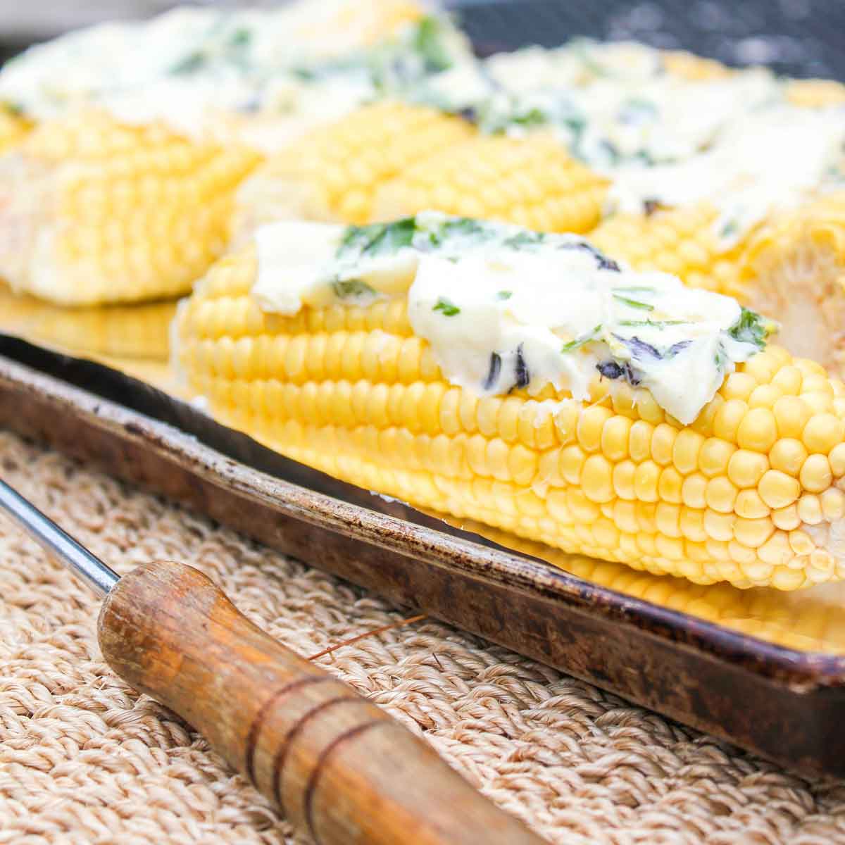 Grilled Corn with Garlic Herb Butter Featured Image