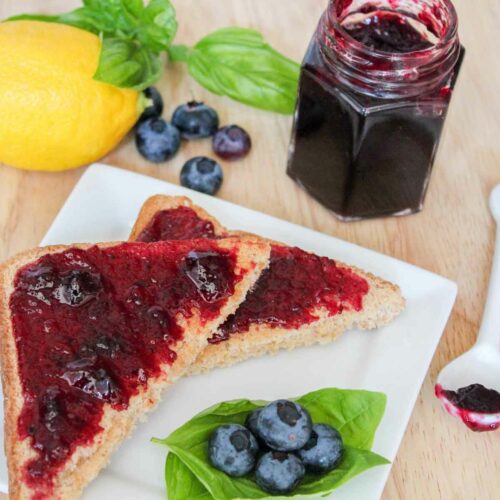 Blueberry Lemon Basil Jam