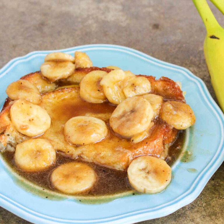 Overnight Bananas Foster French Toast