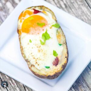 Egg Stuffed Baked Potato Skins Featured Image