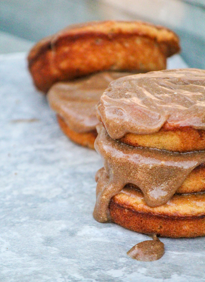 Baked Caramel Apple Cider Donuts