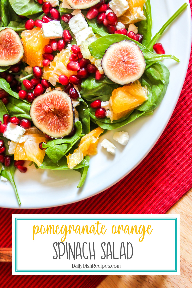 Pomegranate Orange Spinach Salad Pin
