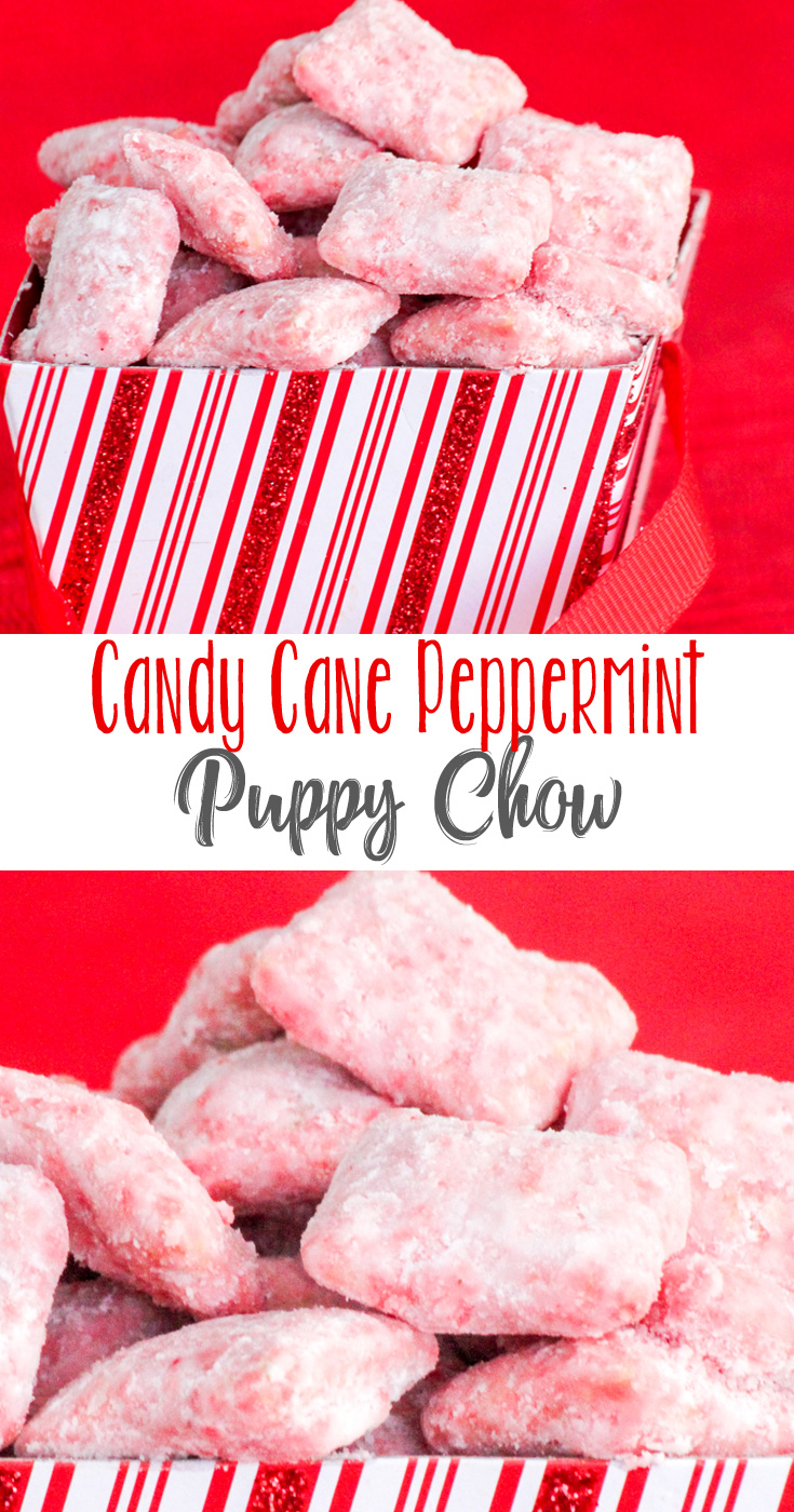 Candy Cane Peppermint Puppy Chow | Daily Dish Recipes