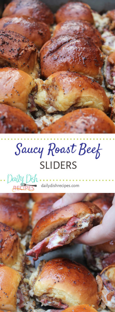 Saucy Roast Beef and Swiss Sliders | Daily Dish Recipes