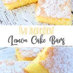 Two Ingredient Lemon Cake Bars