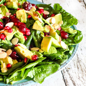 Avocado Pomegranate Spinach Salad Featured Image