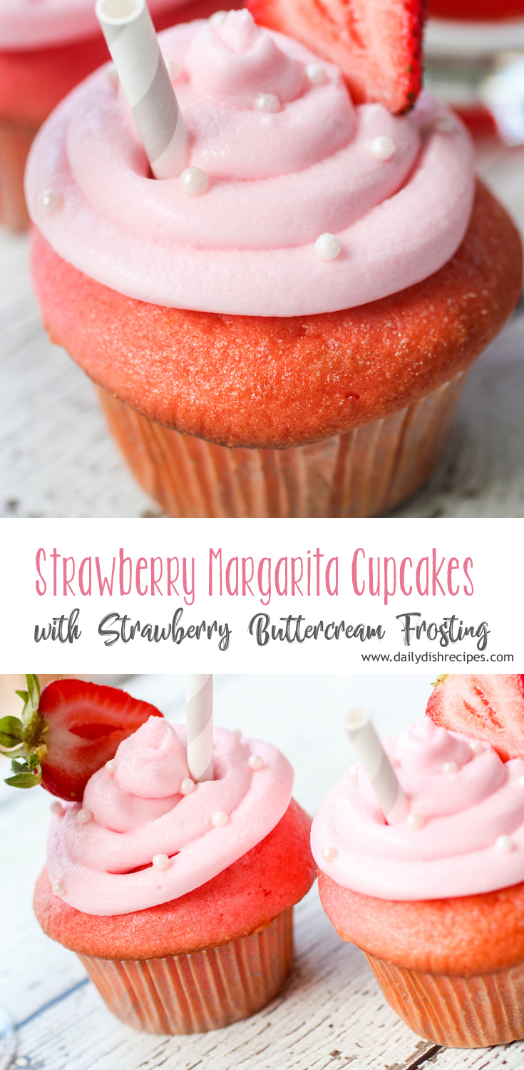 Strawberry Margarita Cupcakes