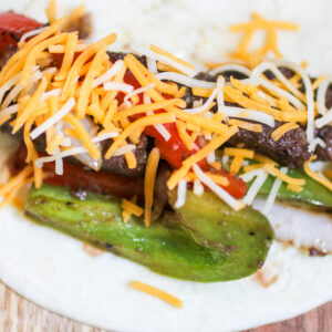 One Skillet Steak Fajitas