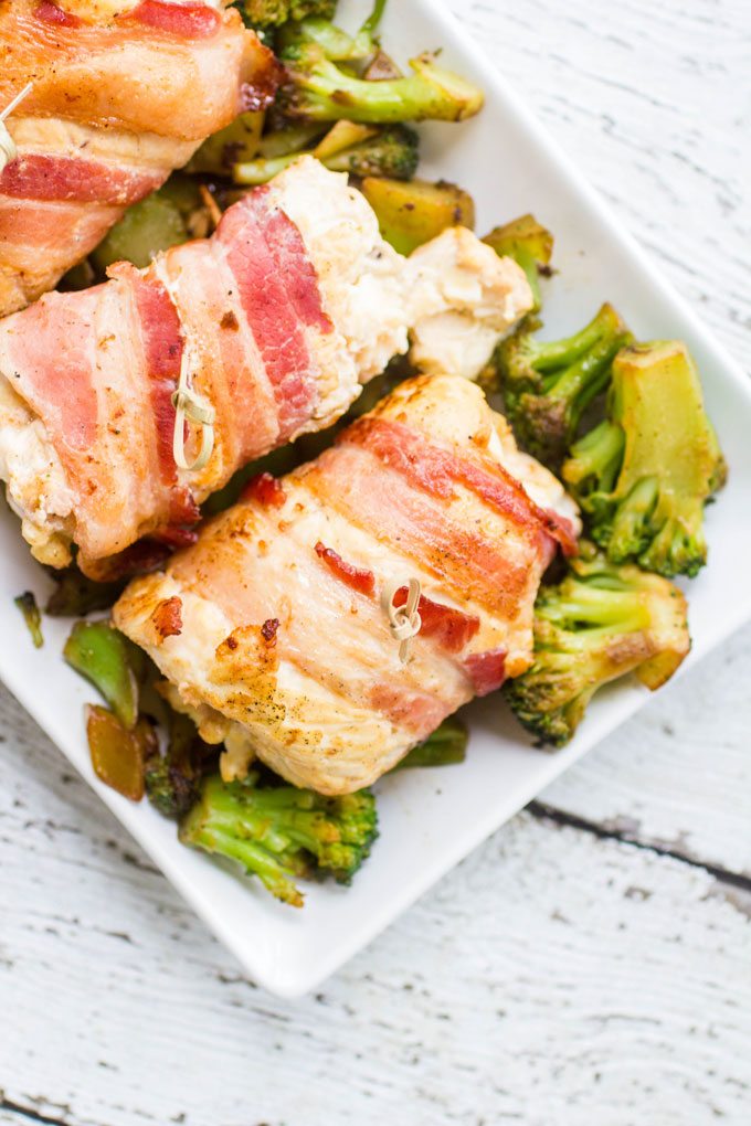 Easy Smoked Bacon Wrapped Swiss Stuffed Chicken Breasts
