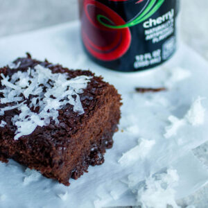 Dr Pepper Cherry Coconut Brownies Featured Image