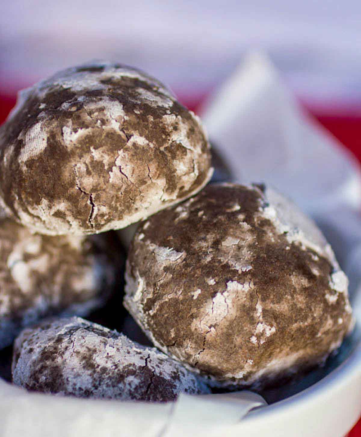 Extreme Close Up of Rum Balls for christmas