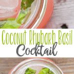 Coconut Rhubarb Basil Cocktail