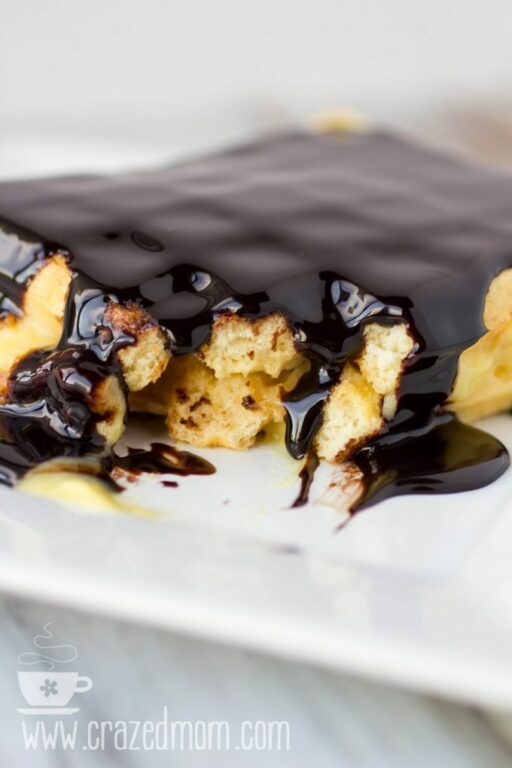 Boston Cream Pie Waffles