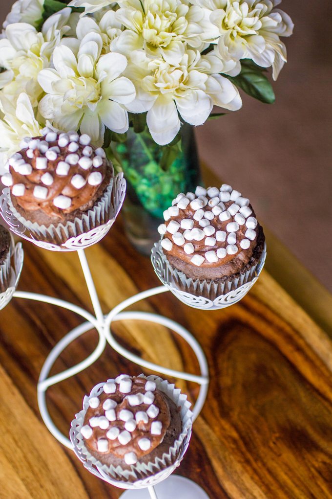 Chocolate Marshmallow Cupcakes #SundaySupper