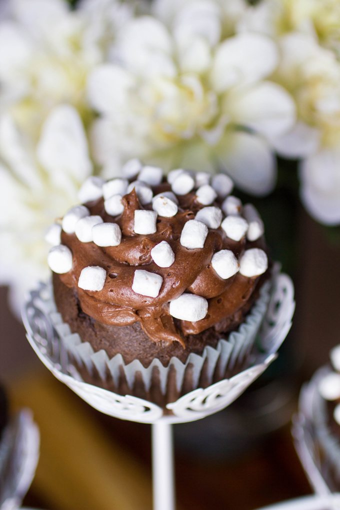 Chocolate Marshmallow Cupcakes #SundaySupper