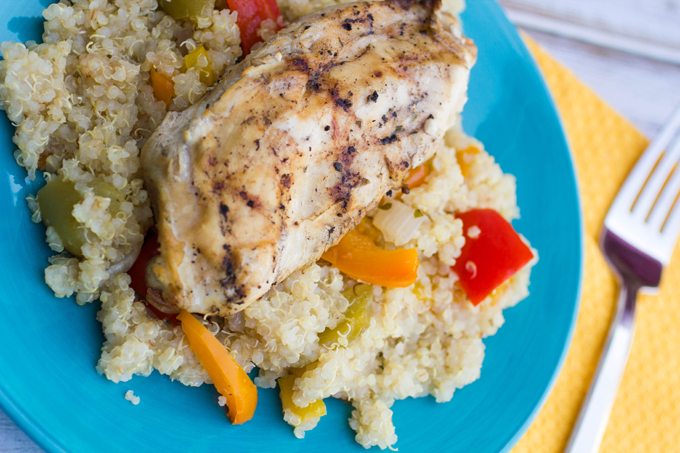 Ranch Grilled Chicken with Grilled Veggies and Quinoa