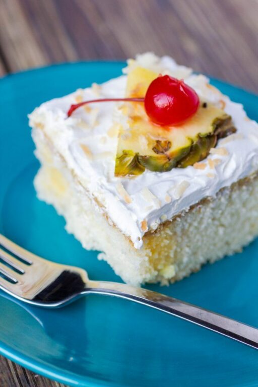 Pina Colada Poke Cake