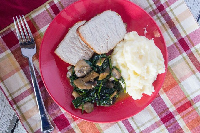 Garlic Butter Spinach and Mushrooms