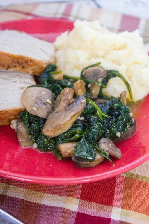 Garlic Butter Spinach and Mushrooms