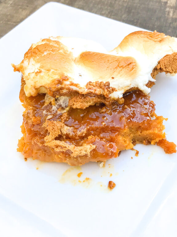 Pumpkin Casserole with Roasted Marshmallows