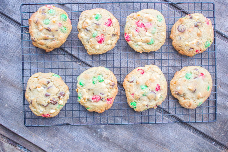 Loaded Festive Chocolate Chip Christmas Cookies